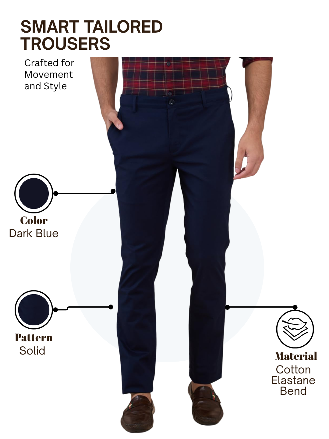Colorplus Men Blue Slim Fit Solid Trouser – MyRaymond
