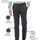 Raymond Men Grey Slim Fit Structure Trouser