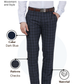 Raymond Men Blue Slim Fit Checks Trouser