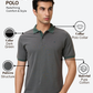 Raymond Men Green Modern Fit Structure Polo Neck Collar T-Shirt