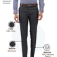 Raymond Men Grey Slim Fit Structure Trouser