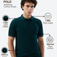 Raymond Men Green Modern Fit Solid Polo Neck Collar T-Shirt