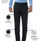 Raymond Men Grey Slim Fit Checks Trouser
