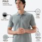 Raymond Men Green Modern Fit Solid Polo Neck Collar T-shirt