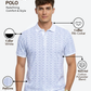 Park Avenue Men White Slim Fit Print Polo Neck Collar T-shirt
