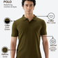 Park Avenue Men Green Slim Fit Solid Polo Neck Collar T-shirt