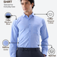 Raymond Men Blue Slim Fit Solid Casual Shirt