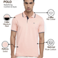 Park Avenue Men Red Slim Fit Solid Polo Neck Collar T-shirt