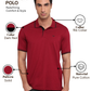 Park Avenue Men Red Slim Fit Solid Polo Neck Collar T-shirt