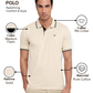 Park Avenue Men Fawn Slim Fit Solid Polo Neck Collar T-shirt