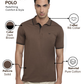 Park Avenue Men Brown Slim Fit Solid Polo Neck Collar T-shirt