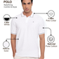 Raymond Men White Modern Fit Solid Polo Neck Collar T-shirt