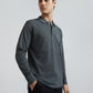 Colorplus Grey Solid Regular Fit Full Sleeve Cotton T-Shirt