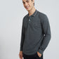 Colorplus Grey Solid Regular Fit Full Sleeve Cotton T-Shirt