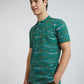 Colorplus Green Printed Regular Fit Cotton T-Shirt