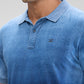 Colorplus Blue Solid Regular Fit Cotton T-Shirt