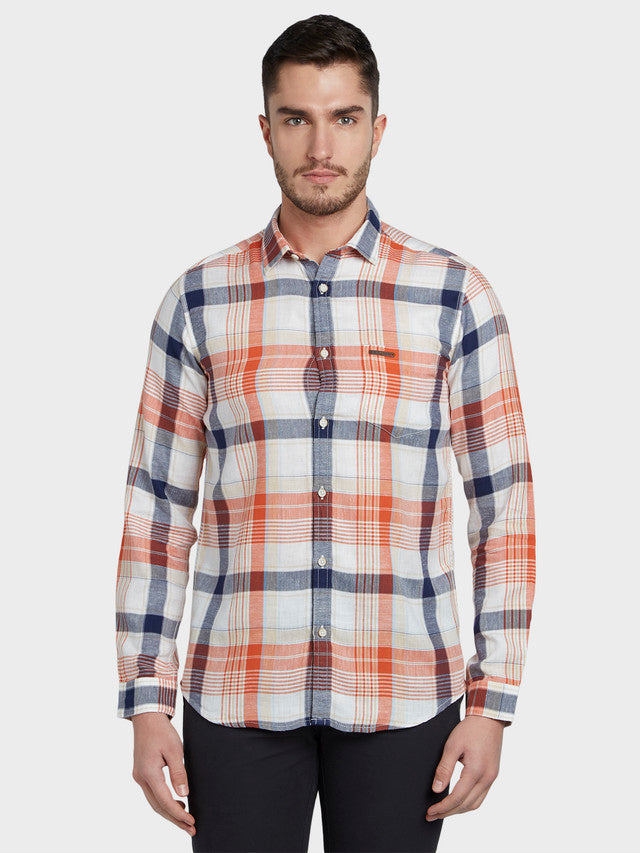 Colorplus Orange Casual Shirt 