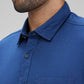 Colorplus Blue Solid Piece Dyed Slim Fit Full Sleeve Cotton Shirt