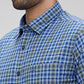 Colorplus Blue Checks Slim Fit Cotton Casual Shirt