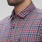 Colorplus Red Checks Slim Fit Cotton Casual Shirt