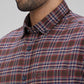 Colorplus Brown Checks Slim Fit Cotton Casual Shirt