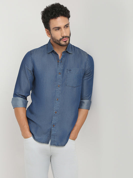 ColorPlus Blue Casual Shirt 