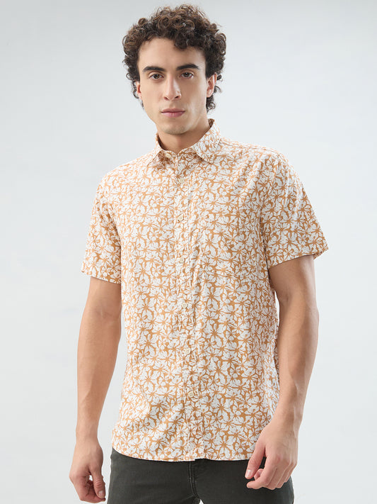 Colorplus Orange Casual Shirt