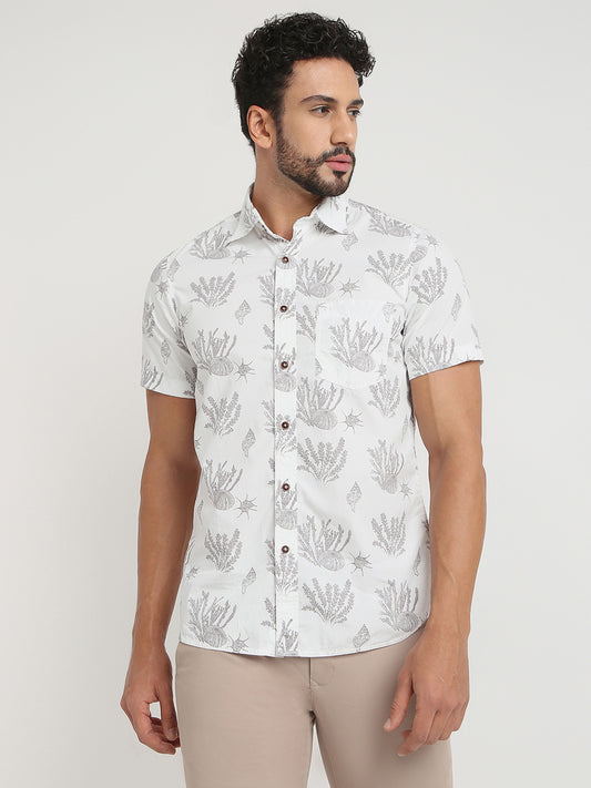 ColorPlus Brown Casual Shirt 