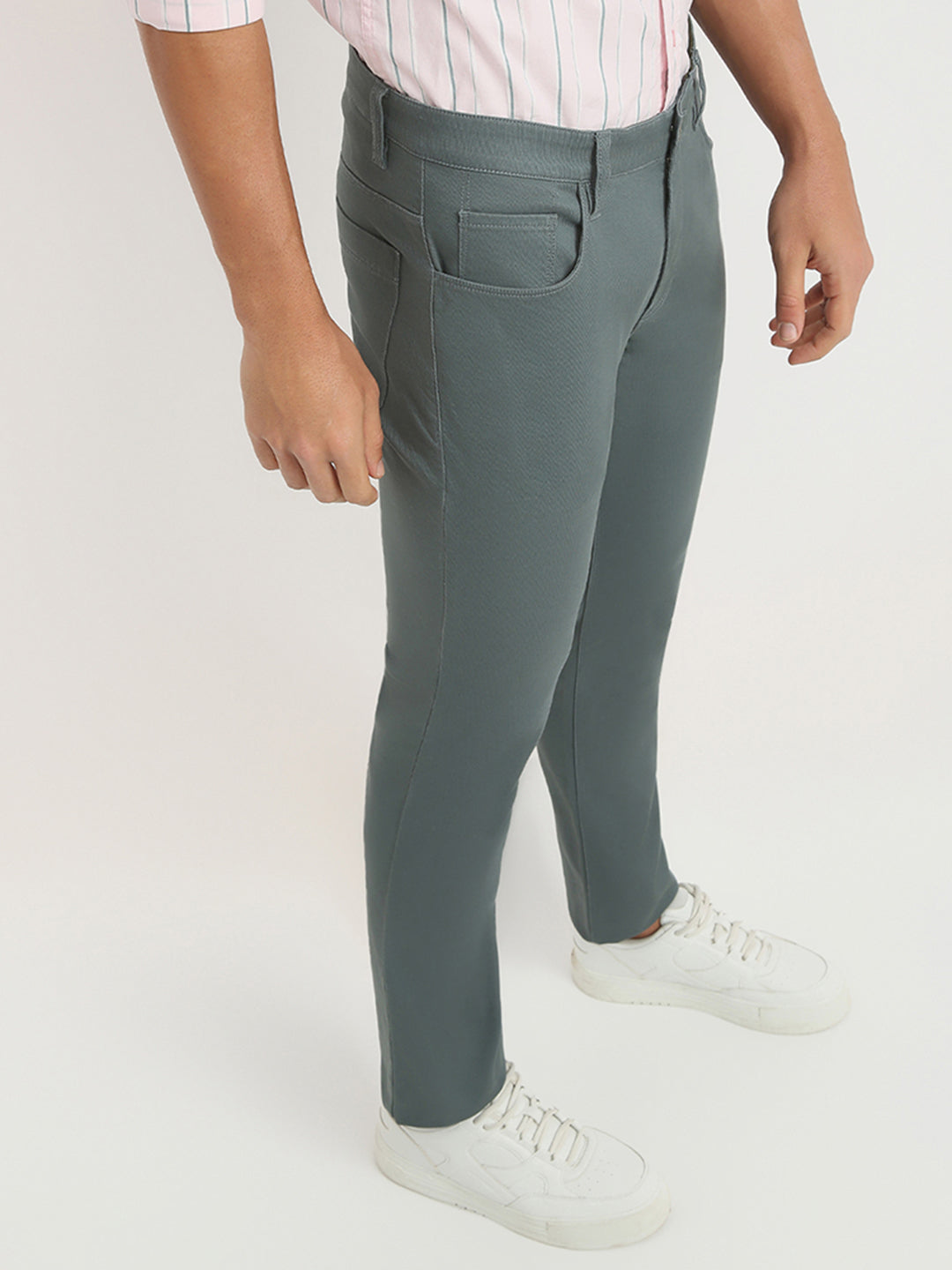 Colorplus Men Green Regular Fit Dobby Trouser – MyRaymond
