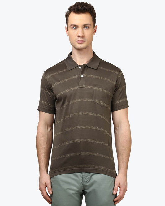 Colorplus Brown Classic Fit Cotton T-Shirt