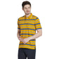 Colorplus Yellow Stripe Classic Fit Half Sleeve Cotton T-Shirt