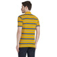 Colorplus Yellow Stripe Classic Fit Half Sleeve Cotton T-Shirt