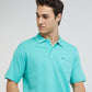 Colorplus Men Green Solid Classic Fit Cotton T-Shirt