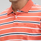 Colorplus Orange Stripe Classic Fit Cotton T-Shirt