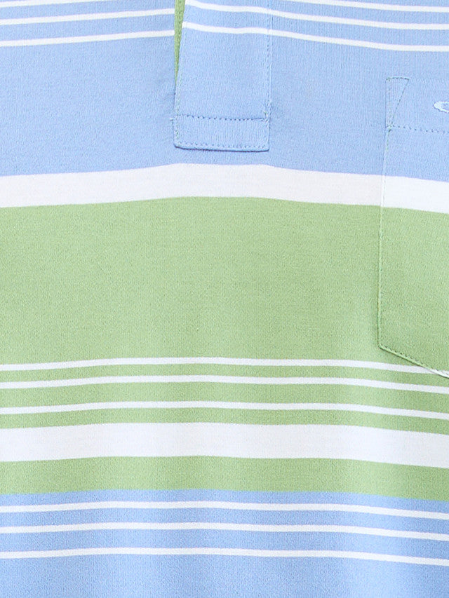 Colorplus Green Stripe Classic Fit Cotton T-Shirt