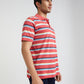 ColorPlus Men Yellow Stripe Classic Fit Cotton Half Sleeve T-Shirt