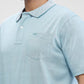 Colorplus Blue Solid Comfort Fit Cotton T-Shirt