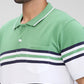 Colorplus Green Stripe Comfort Fit Cotton T-Shirt