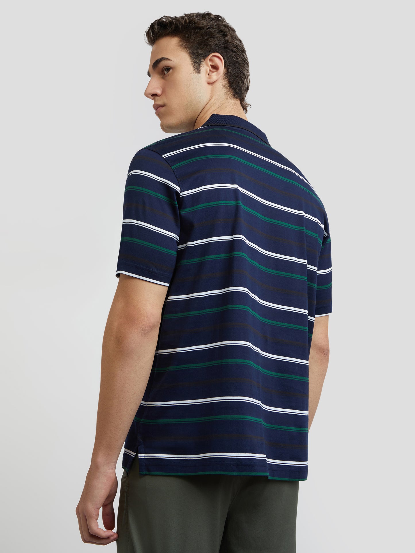 Colorplus Blue Stripe Comfort Fit Cotton T-Shirt