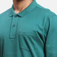 Colorplus Green Solid Regular Fit Cotton T-Shirt