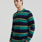 Colorplus Green Stripe Regular Fit Cotton T-Shirt