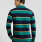 Colorplus Green Stripe Regular Fit Cotton T-Shirt