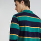 Colorplus Green Stripe Regular Fit Cotton T-Shirt