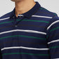 Colorplus Blue Stripe Regular Fit Full Sleeve Cotton T-Shirt