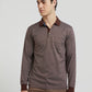 Colorplus Brown Jacquard Regular Fit Cotton T-Shirt