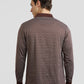 Colorplus Brown Jacquard Regular Fit Cotton T-Shirt