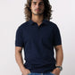 Colorplus Blue Solid Regular Fit Cotton T-Shirt