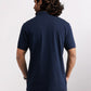 Colorplus Blue Solid Regular Fit Cotton T-Shirt