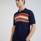 Colorplus Blue Stripe Regular Fit Cotton T-Shirt