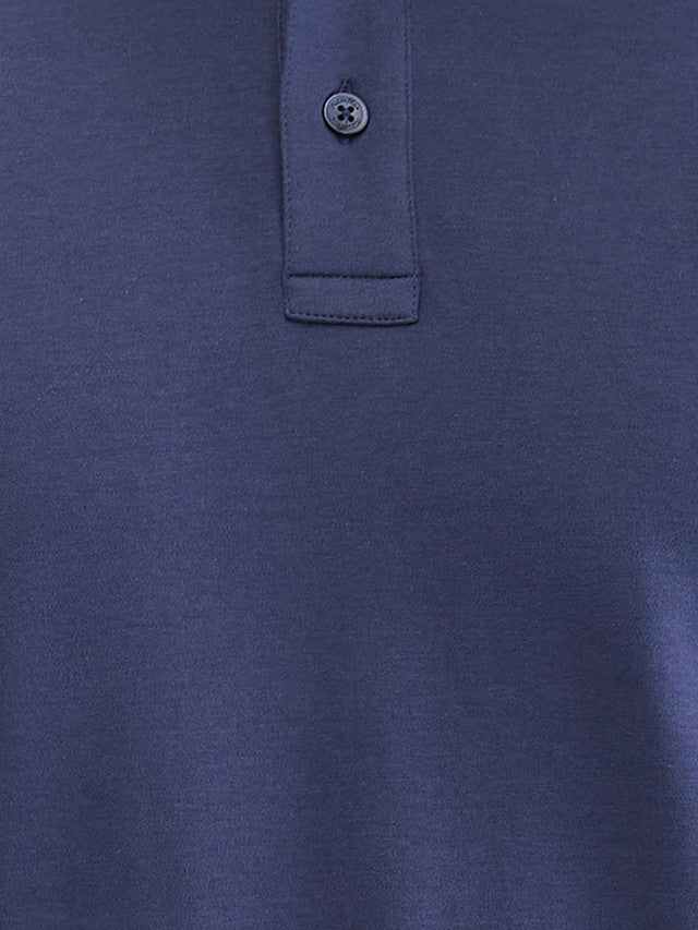 Colorplus Blue Solid Tailored Fit Cotton T-Shirt